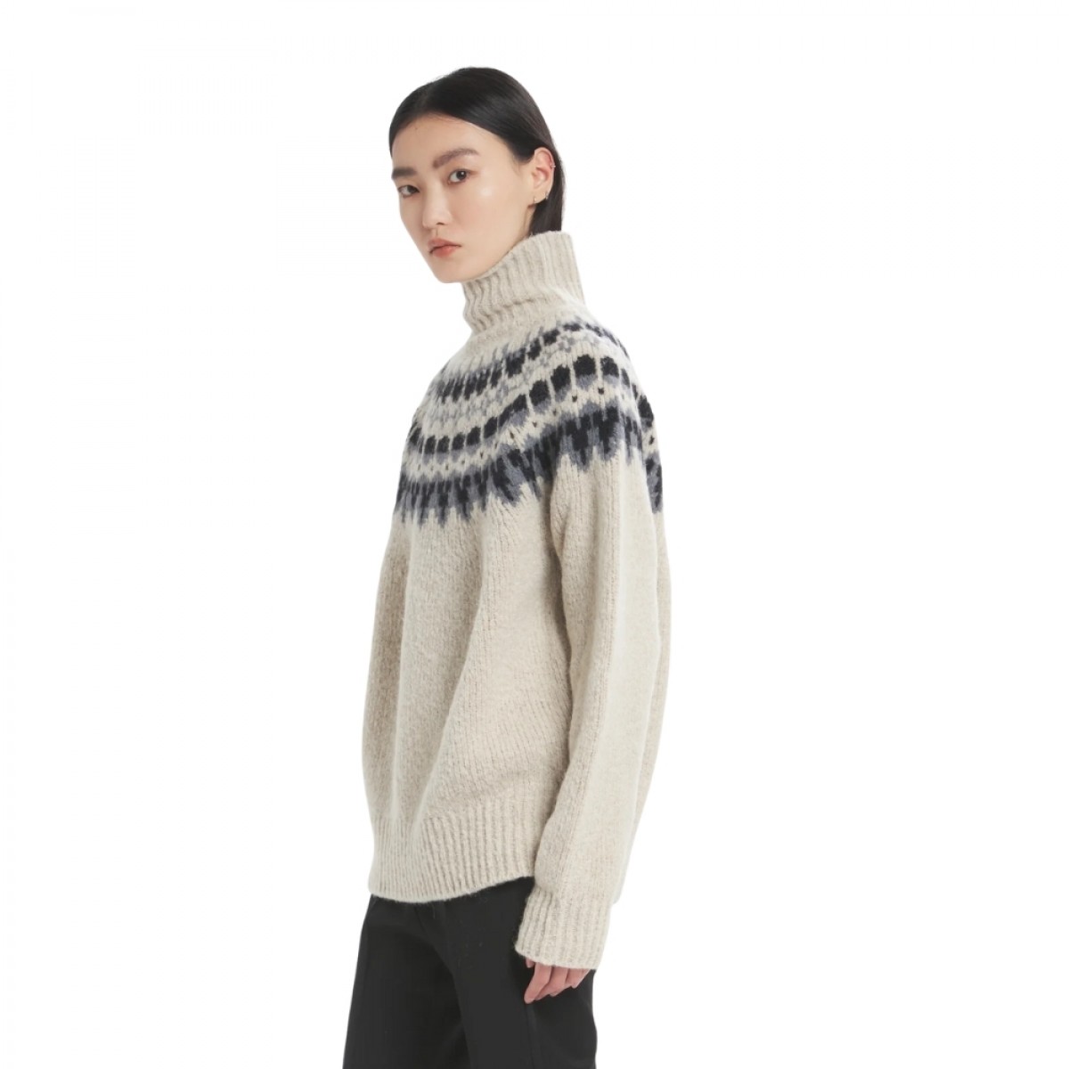 knitwear noah caleo - avorio - fra siden 