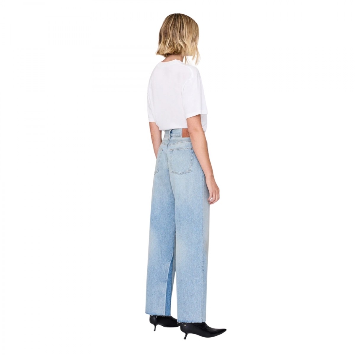 anine bing walker tee leopard - ivory - ryg