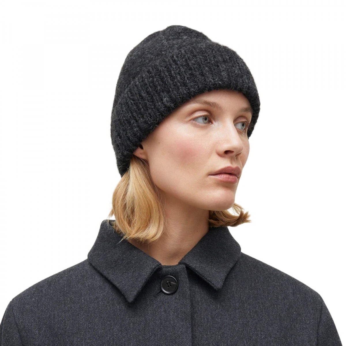 aiayu baby beanie - pure dark grey