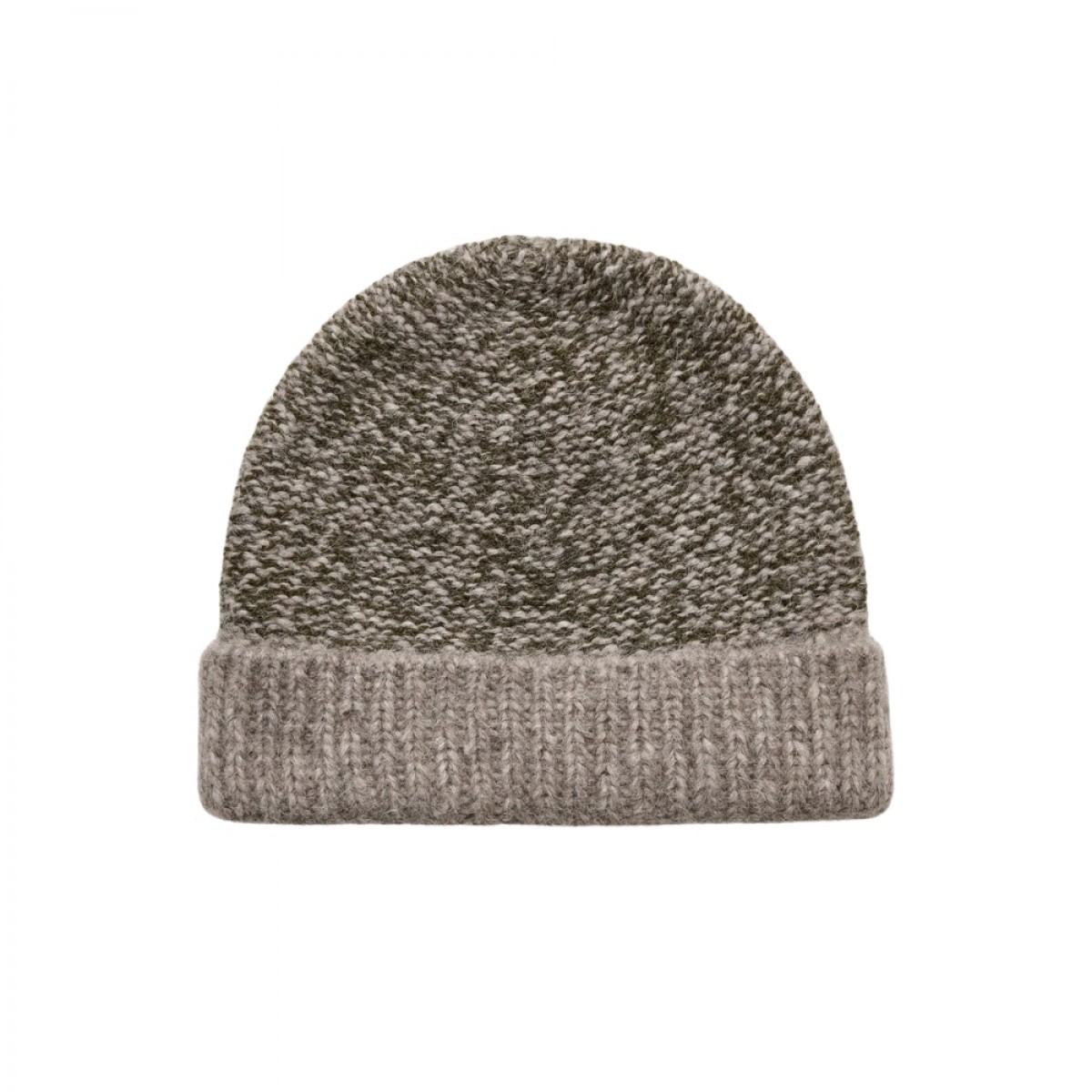 aiayu beanie wool - mix bark - front