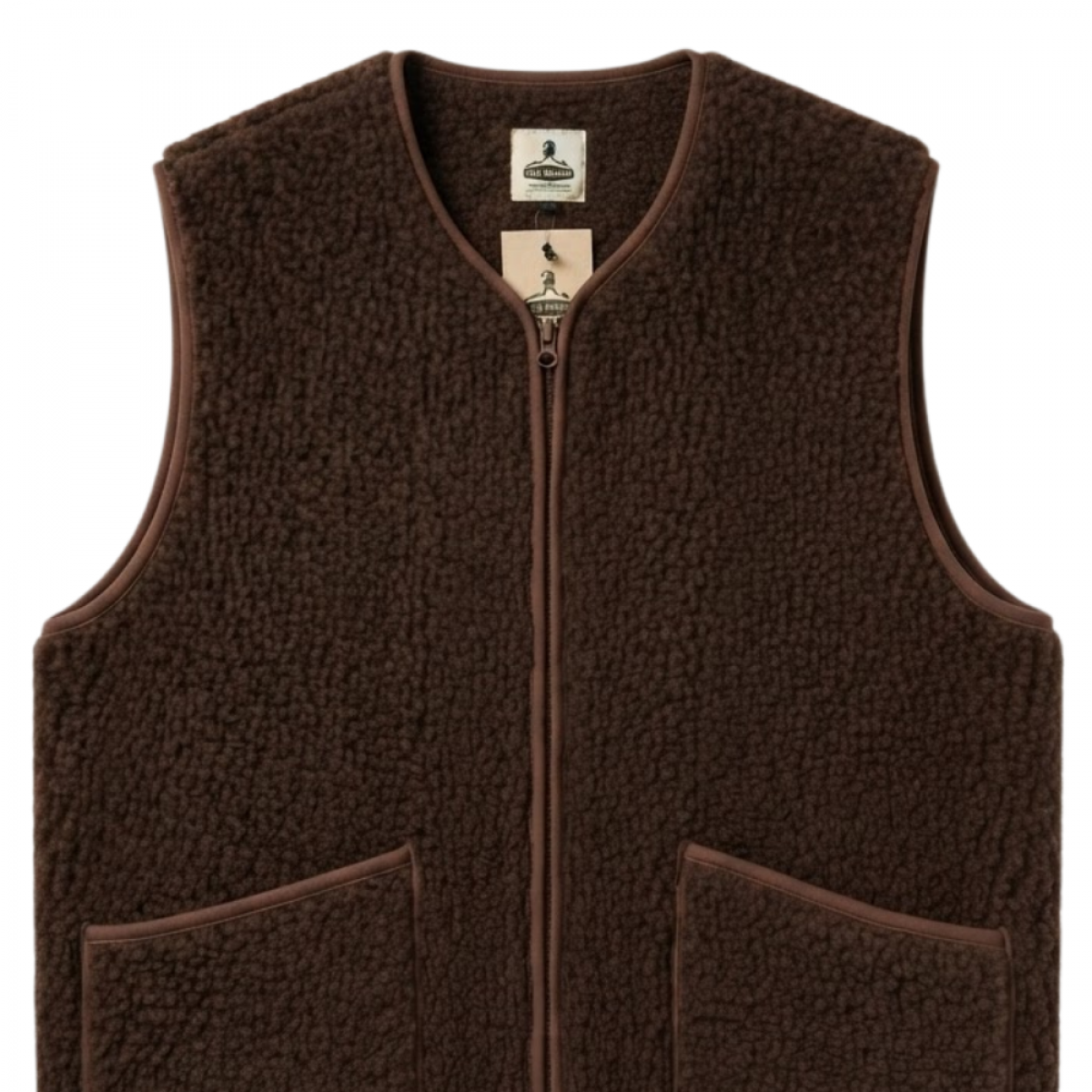 pepitko coldbreaker vest - dark brown - look