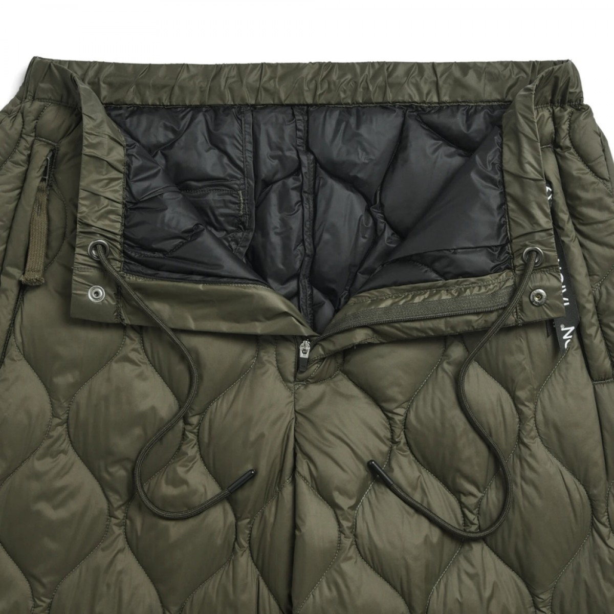 taion unisex military down pants - dark olive - talje