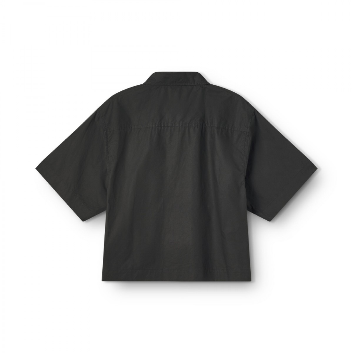 short sleeve shirt poplin - black - ryg