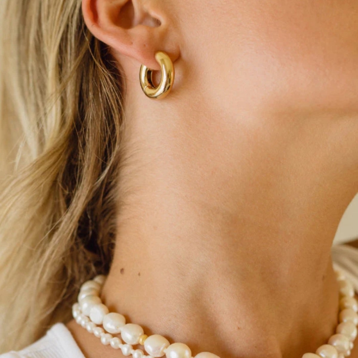 anni lu the big o hoop - gold - look