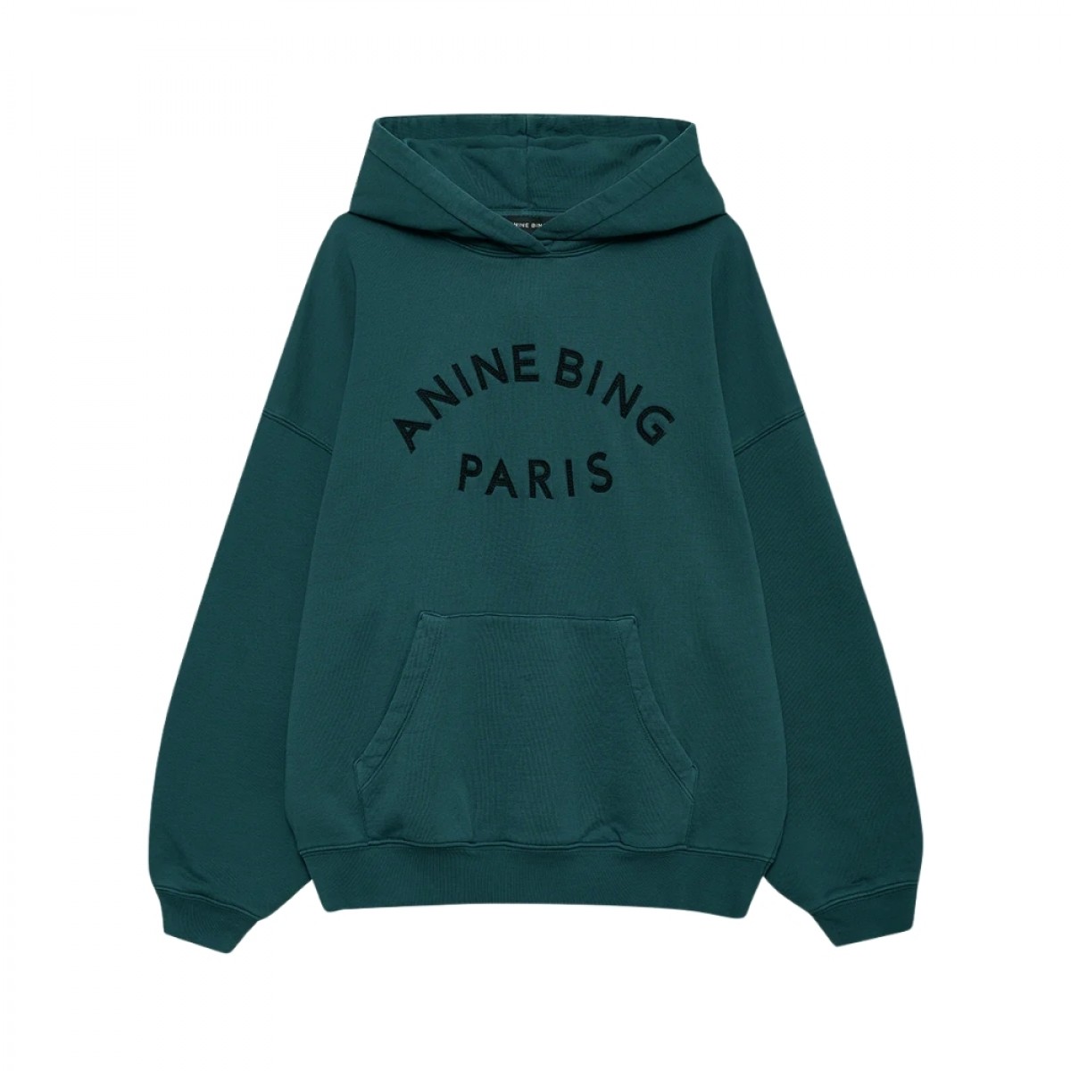 anine bing harvey sweatshirt paris - dark teal