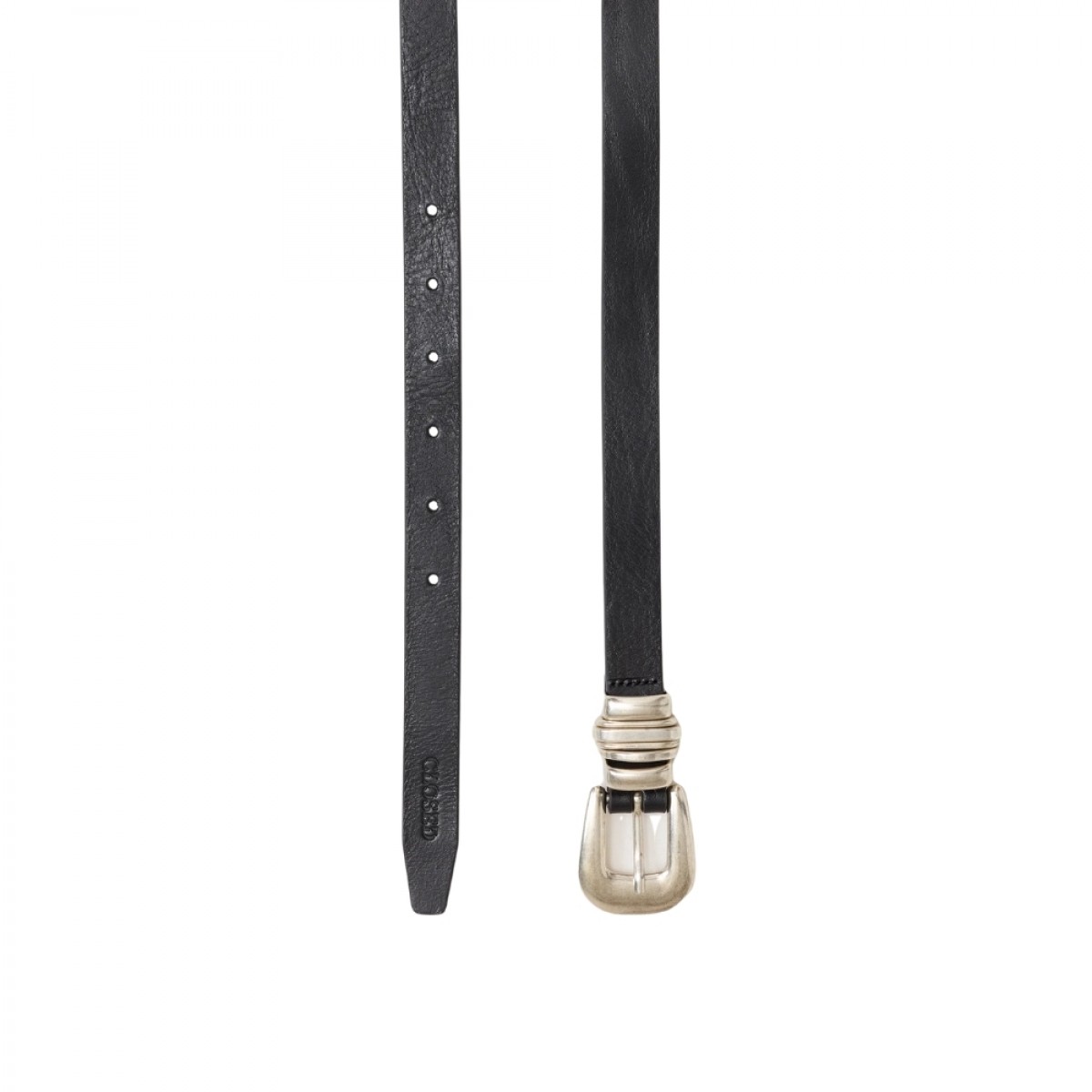 closed læderbælte - black - spænde