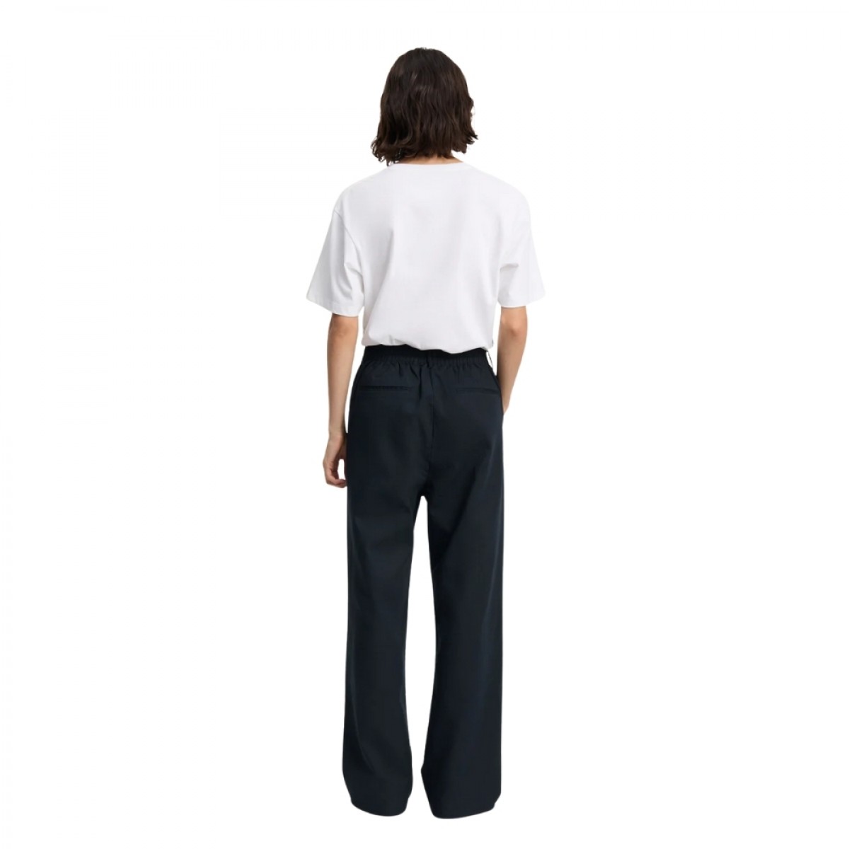 aiayu billy pant zip - black navy - model ryg