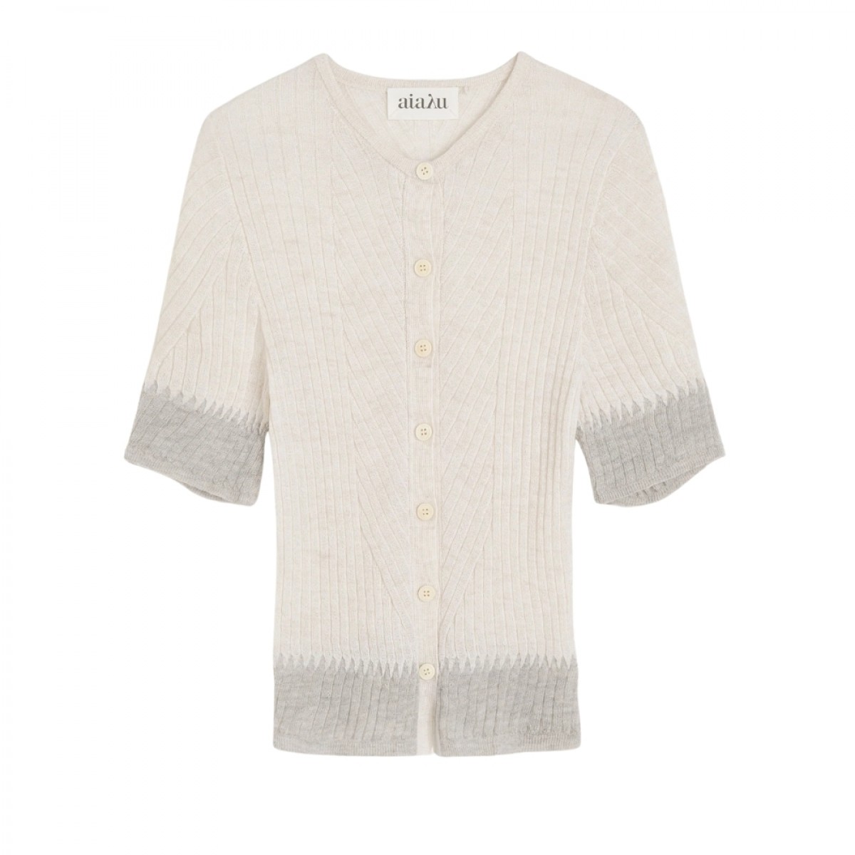 aiayu hira cardigan - mix abicant - front