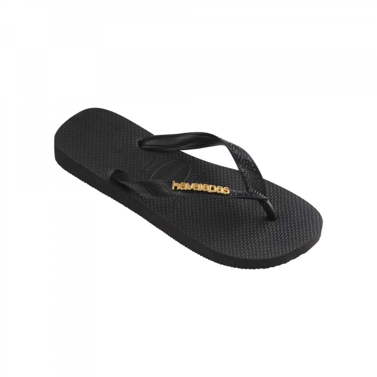 havaianas top logo metallic - black - top