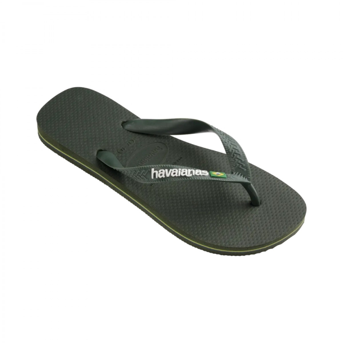 havaianas brasil logo - green olive - top
