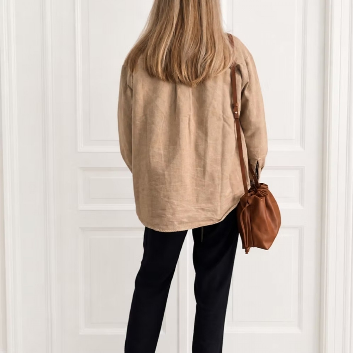 eva bag medium - cognac - ryg