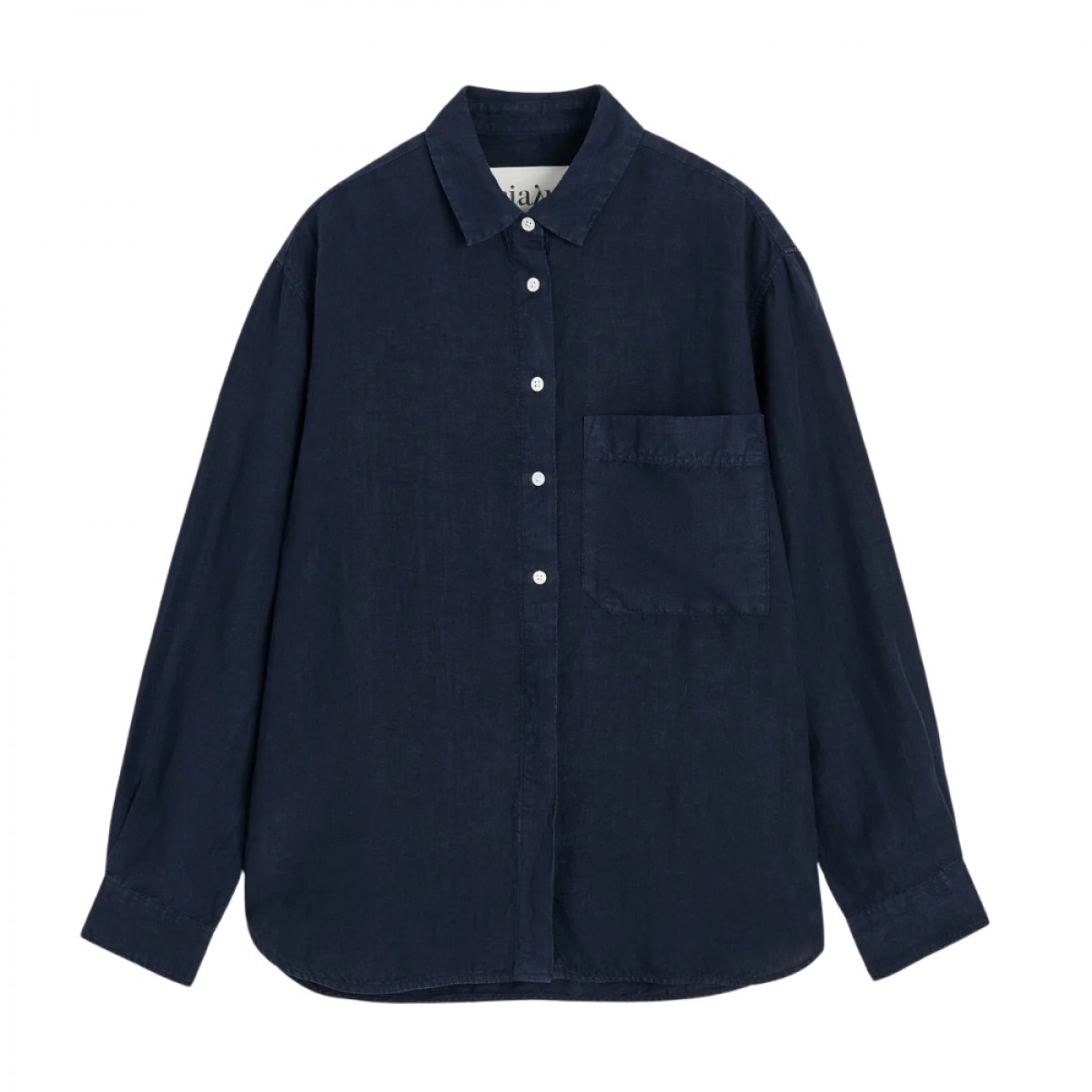 aiayu lynette linen - navy - front