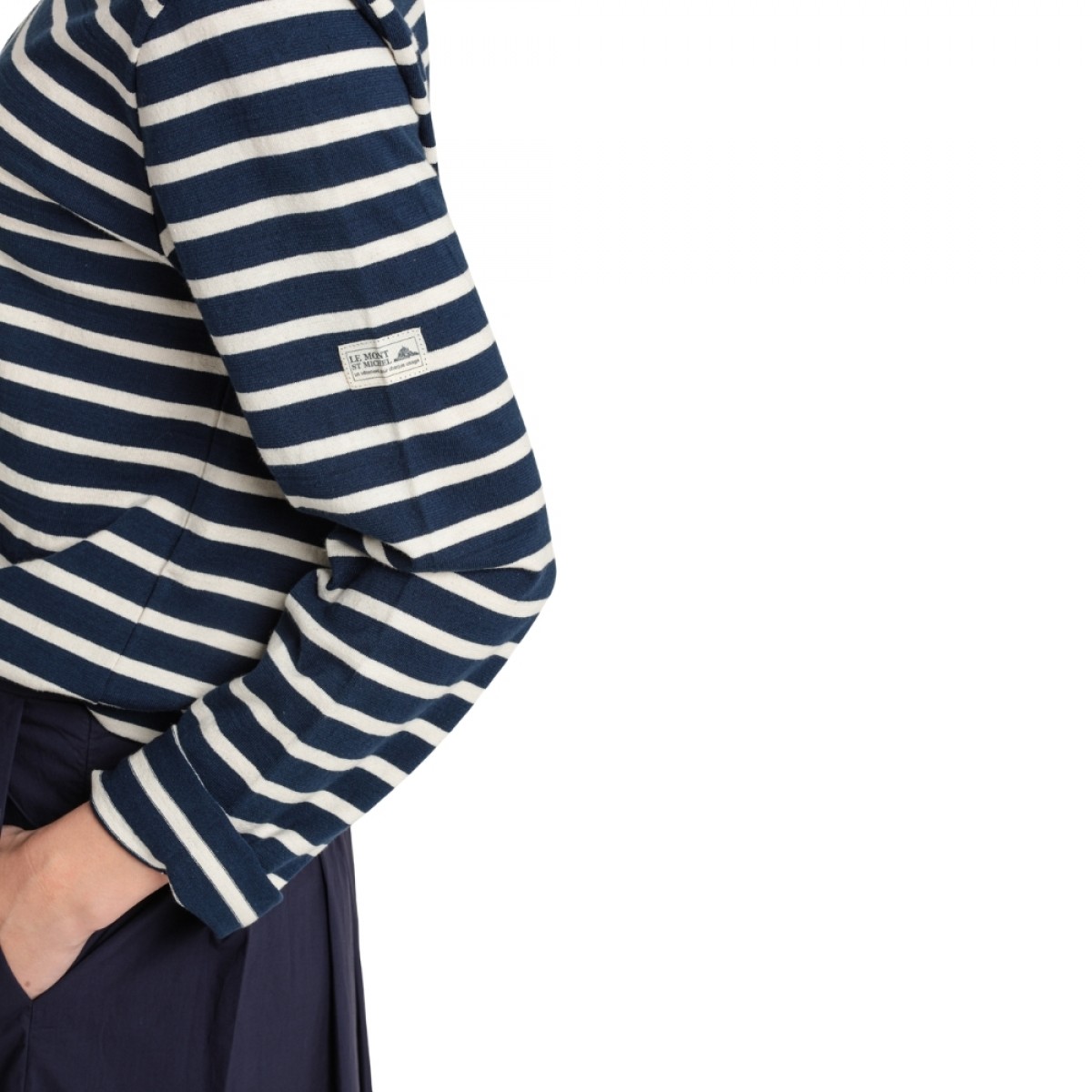 tilda ls tee - navy offwhite - logo