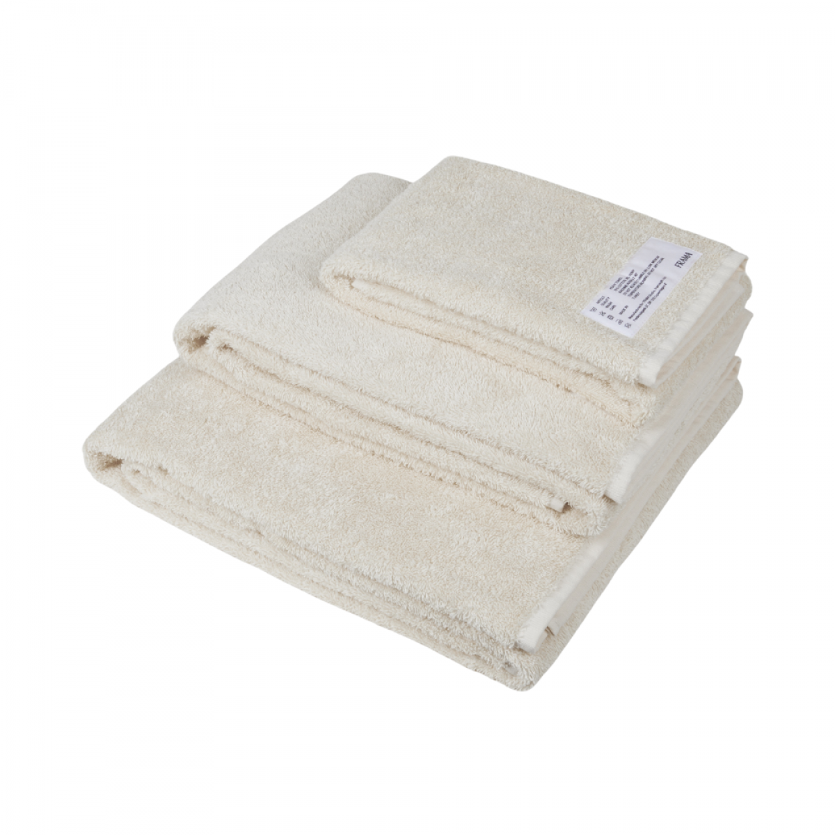 frama heavy towel set - bone white