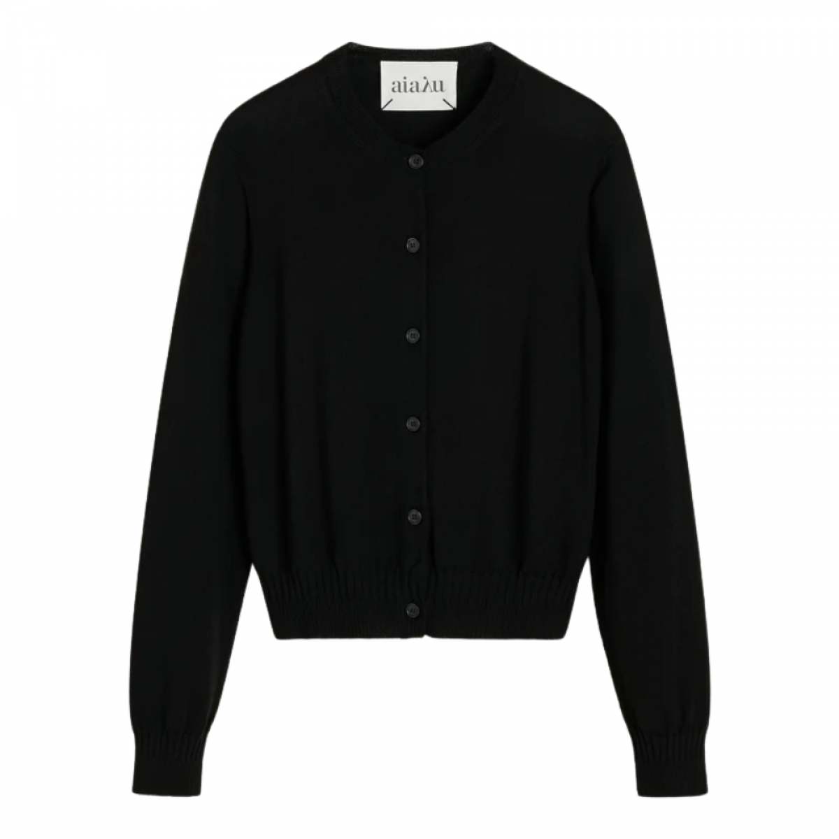 aiayu hariza cardigan - black - front