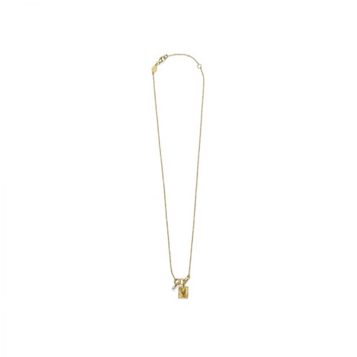 anni lu the gold life necklace - gold - front