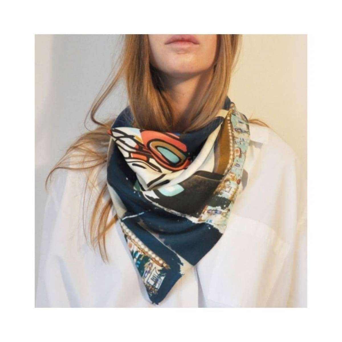 squaw silke tørklæde - multicolor - model 