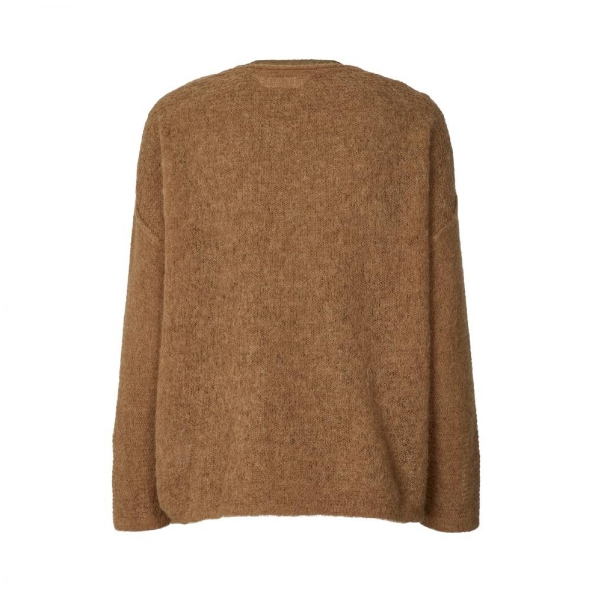 trine alpaca knit - brown mustard - ryg