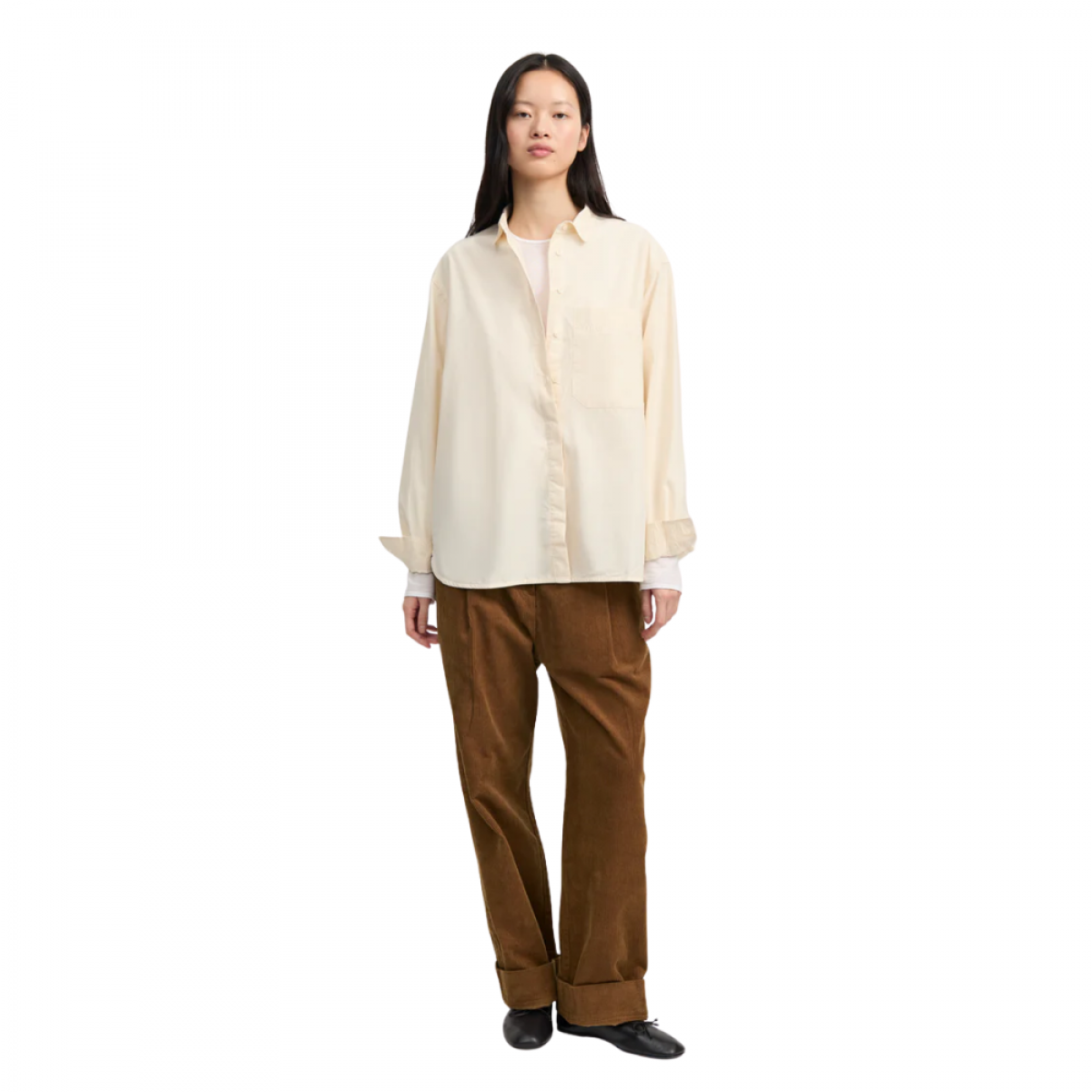 lynette shirt - pure ecru - look