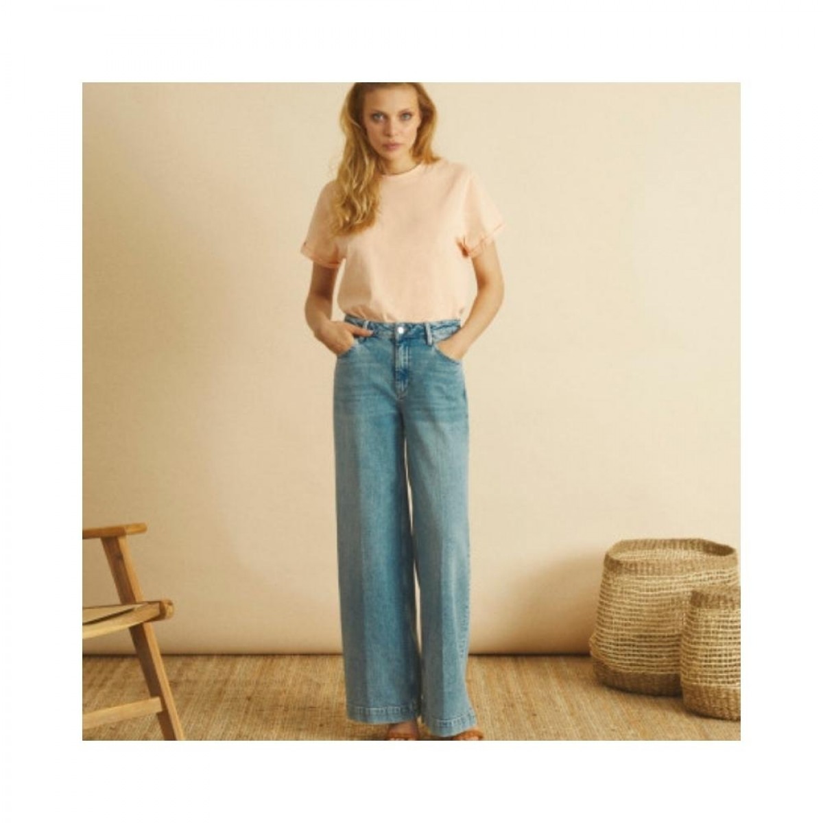 vi kæde Bot page jeans - denim blue | nuvel studio - Køb online!