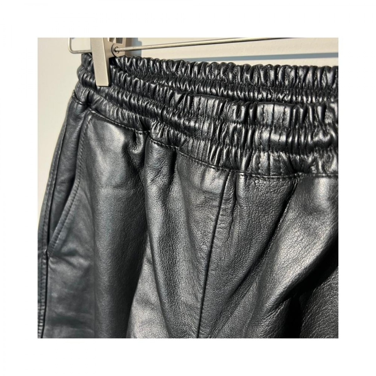 wilma skind shorts - black - kvalitet