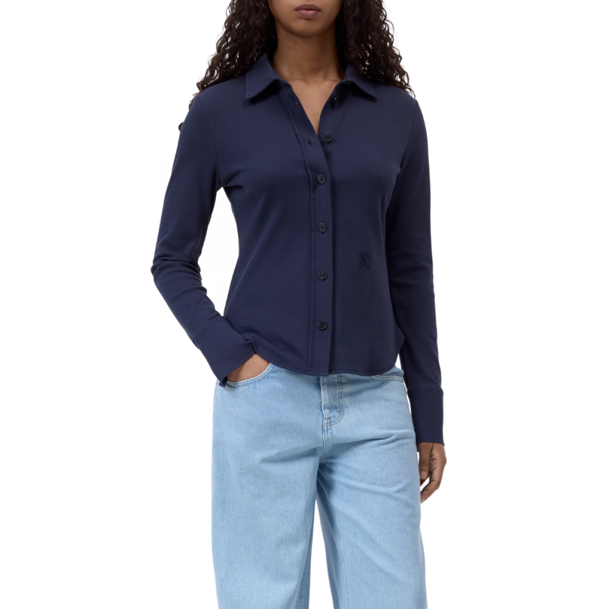 closed jersey shirt - dark night 