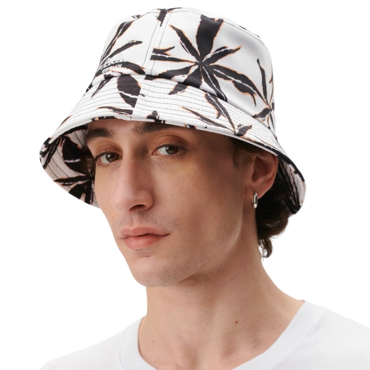 bucket hat henni - zebra wave flower - fra siden 