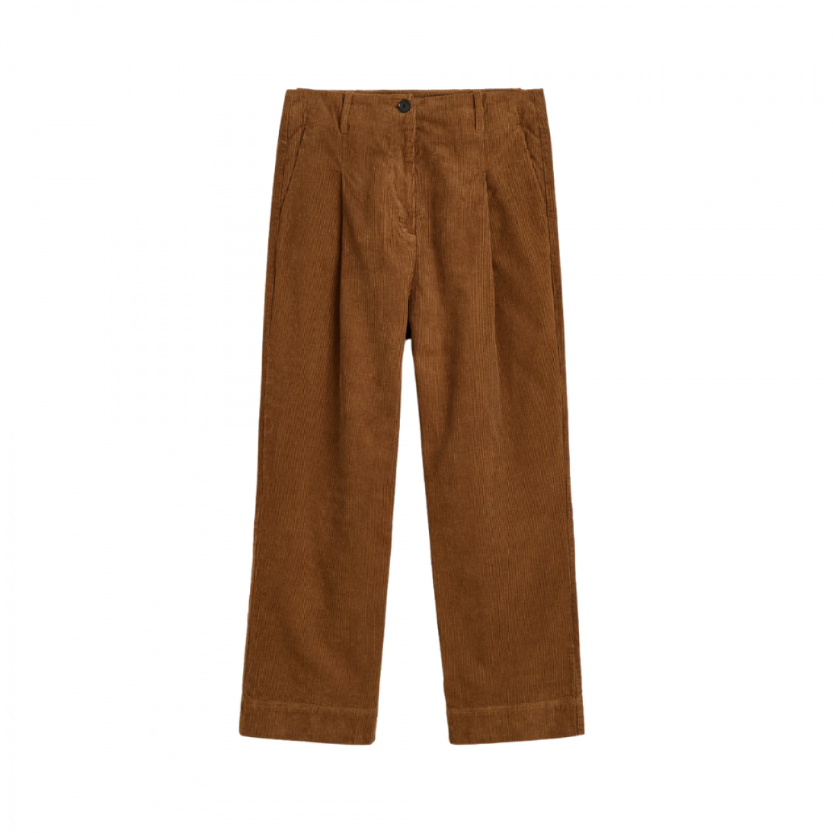 aiayu toto pant corduroy - cognac - front