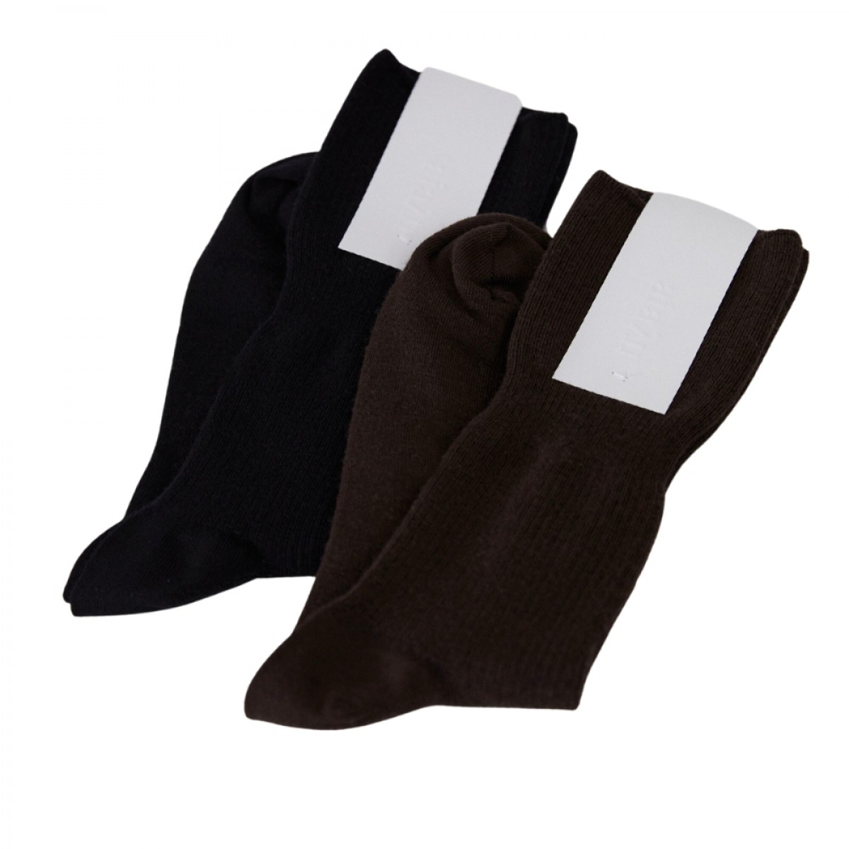 wool rib socks - brown - par