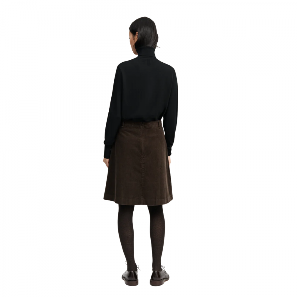 estelle skirt short corduroy - smokey brown - ryg
