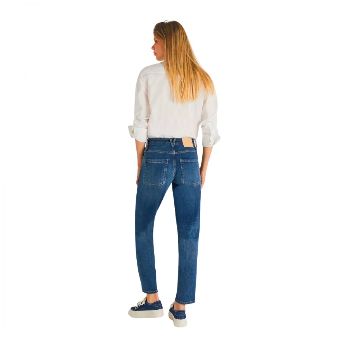 tapered jeans nola - denim blue - model bagfra 