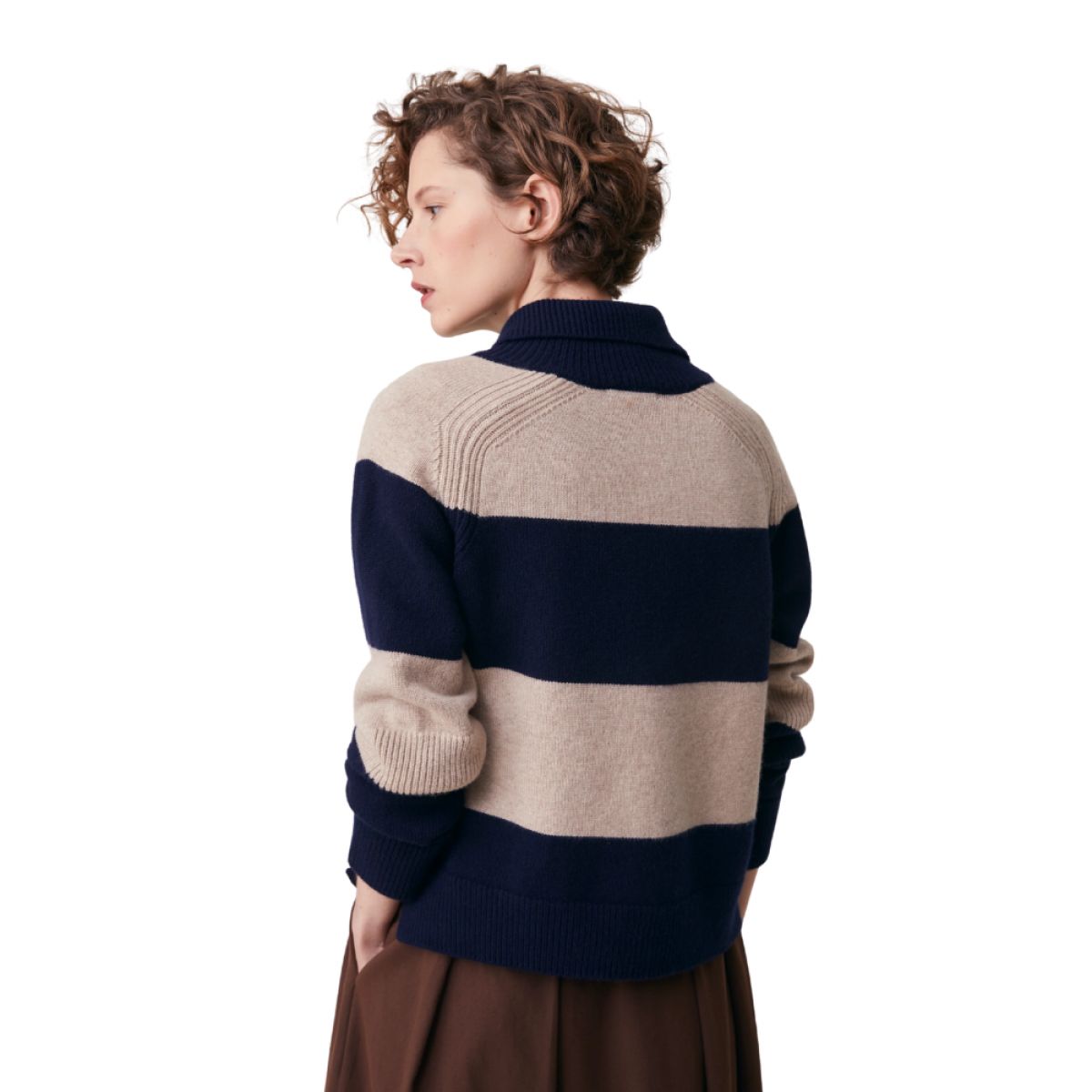 moismont sweater gregor no 210 - stripes beige - model ryg