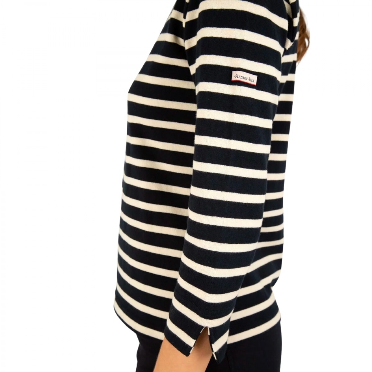 breton striped shirt - navy/nature - fra siden 