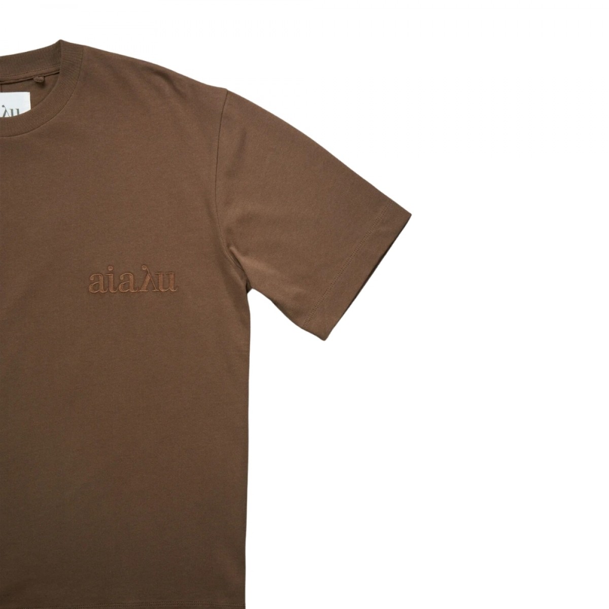 lou circular tee - coffee - logo