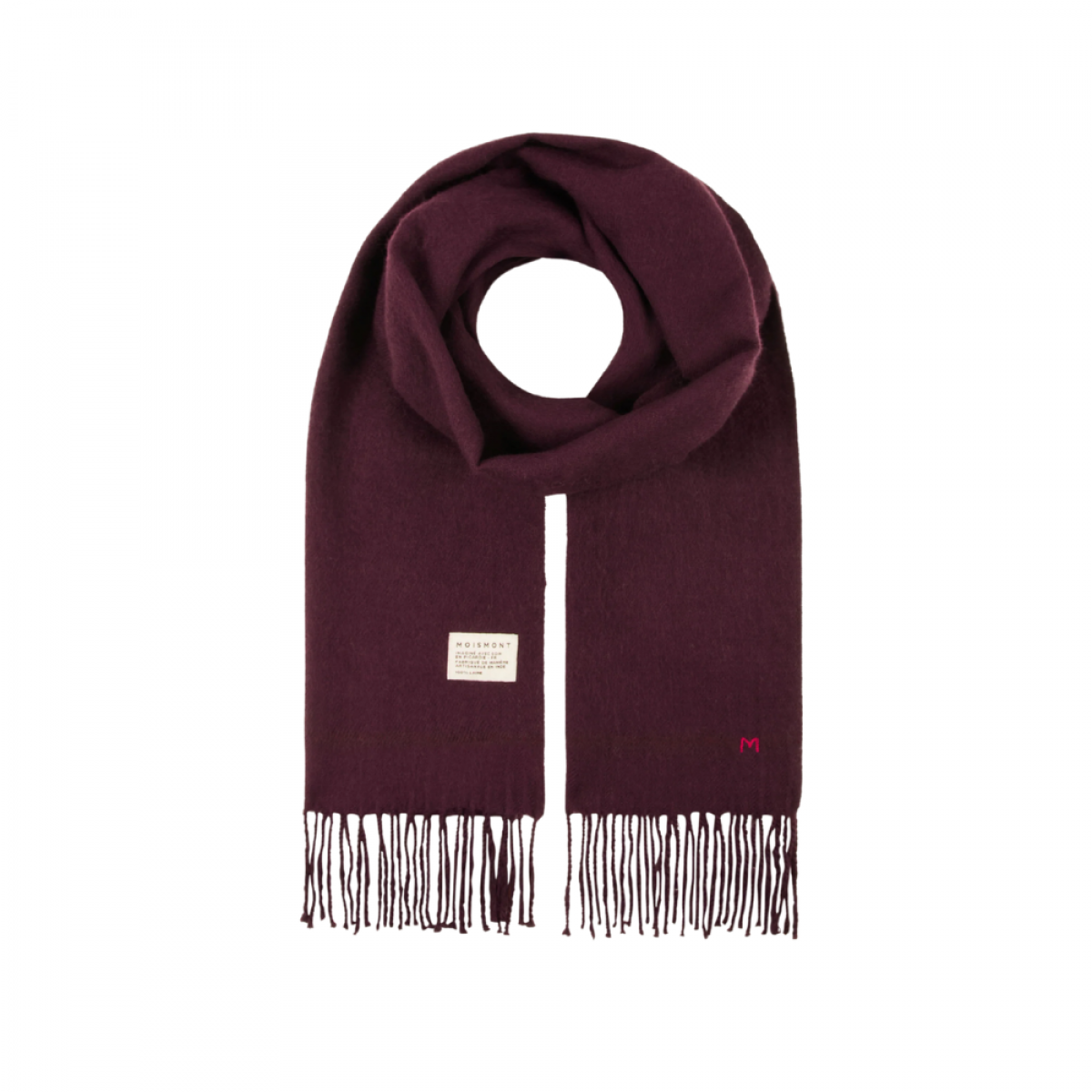 moismont scarf tudor no 855 taffeta - burgundy 