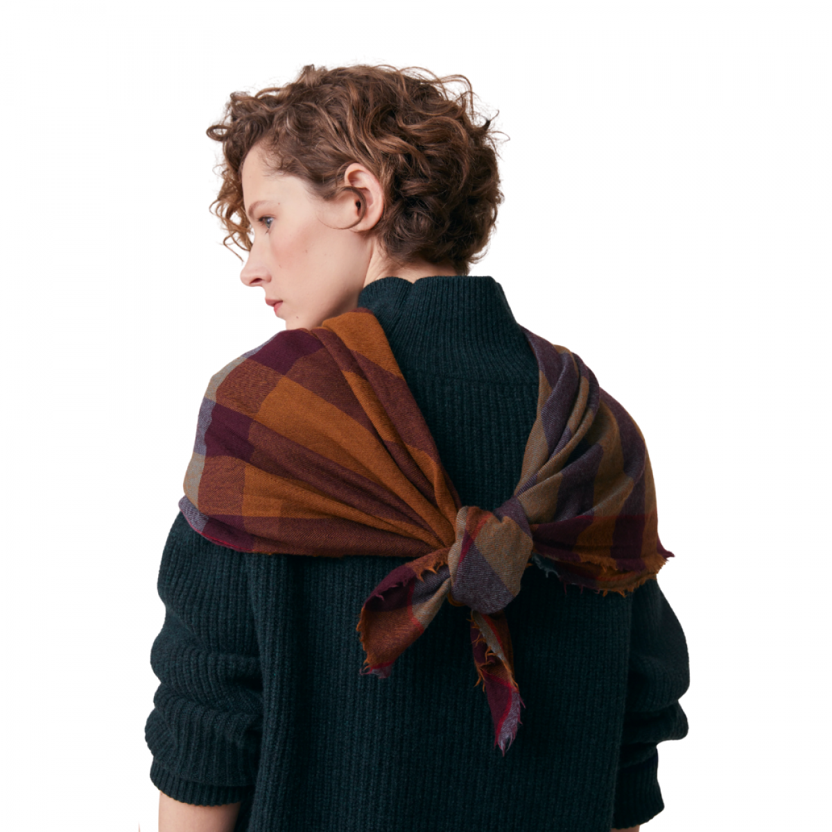 moismont scarf phenix no 854 taffeta - burgundy - model ryg