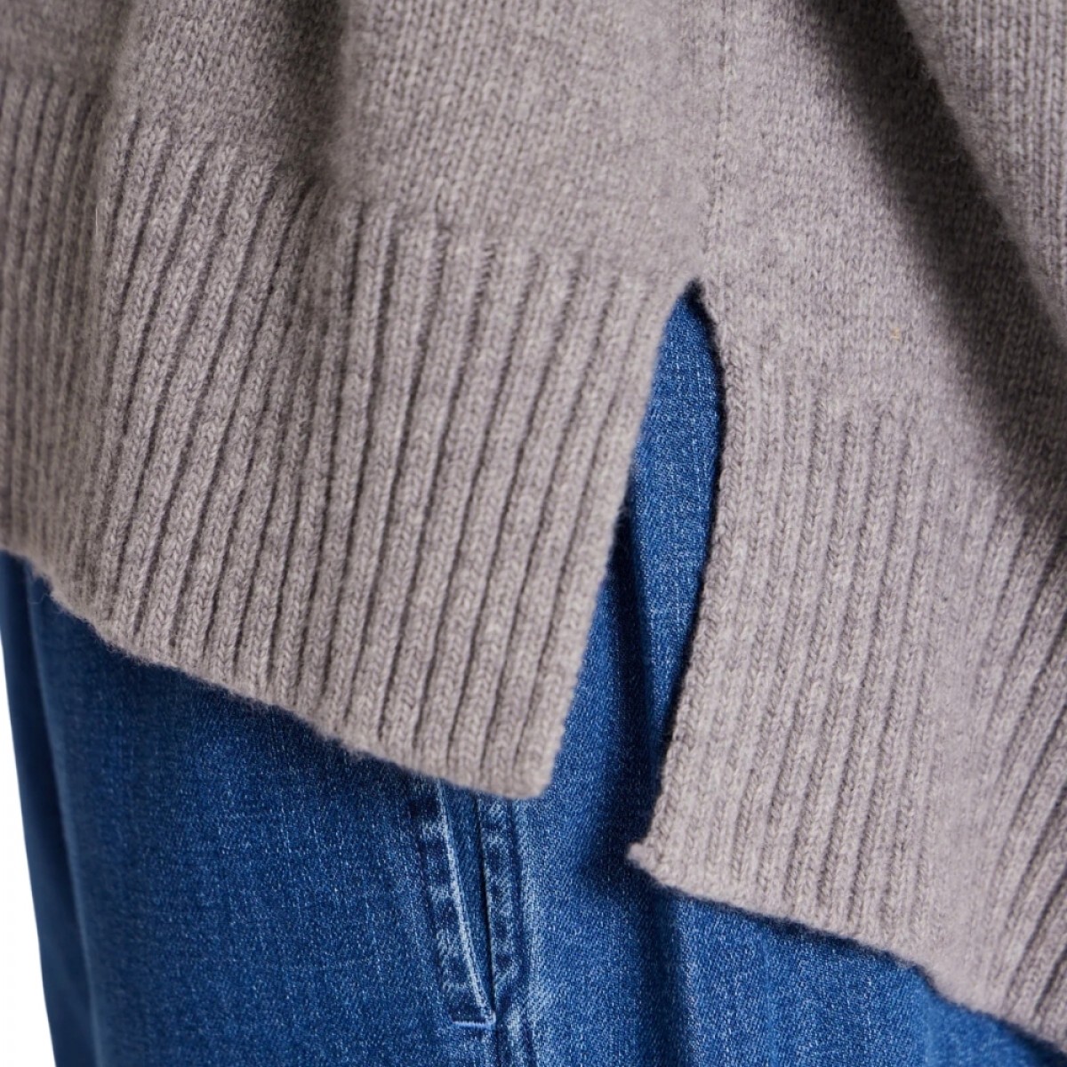 vigga lambswool jumper - grey melange - slids