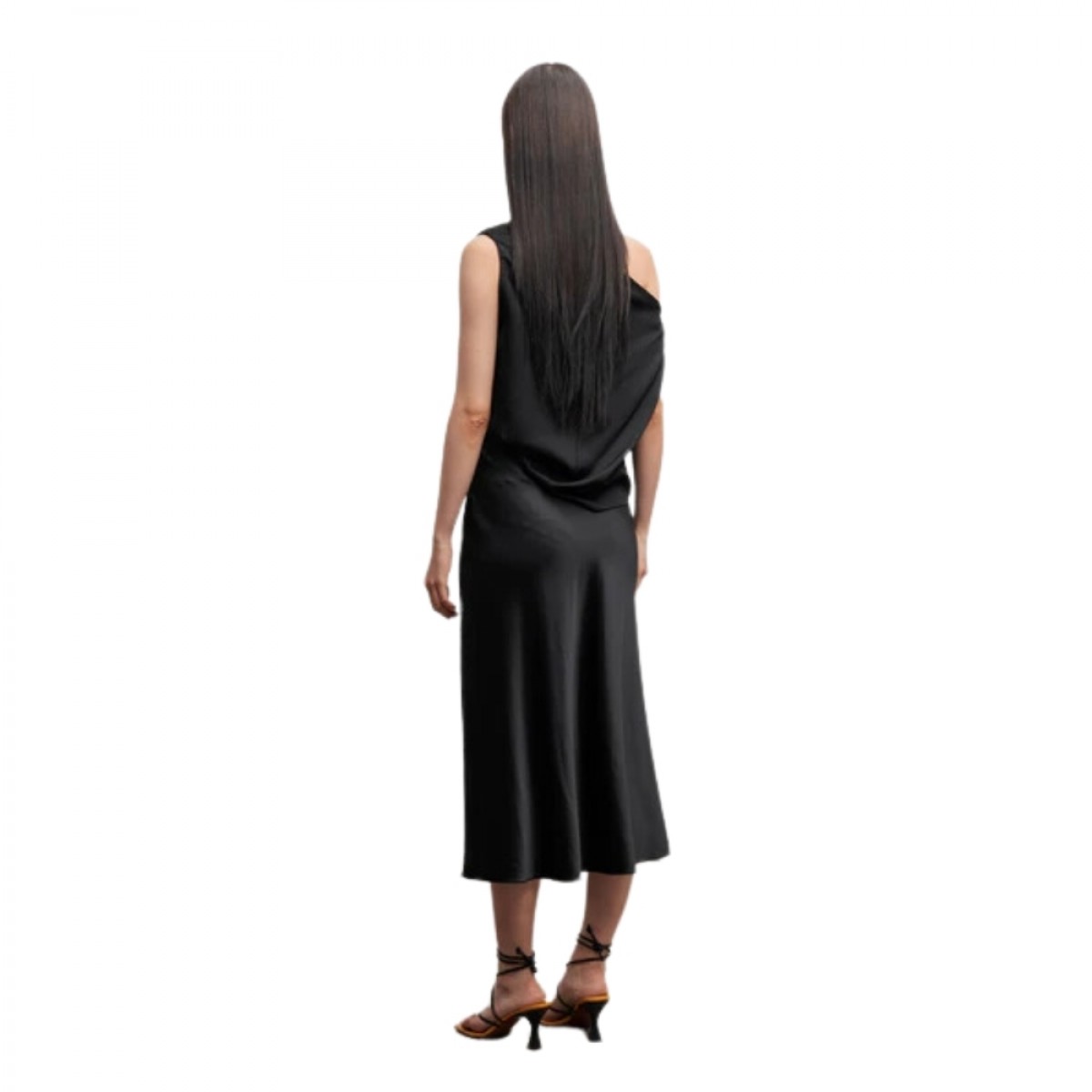 lana silk tank - black - ryg