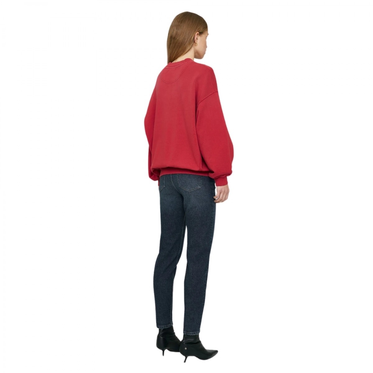 anine bing jaci sweatshirt - red - ryg