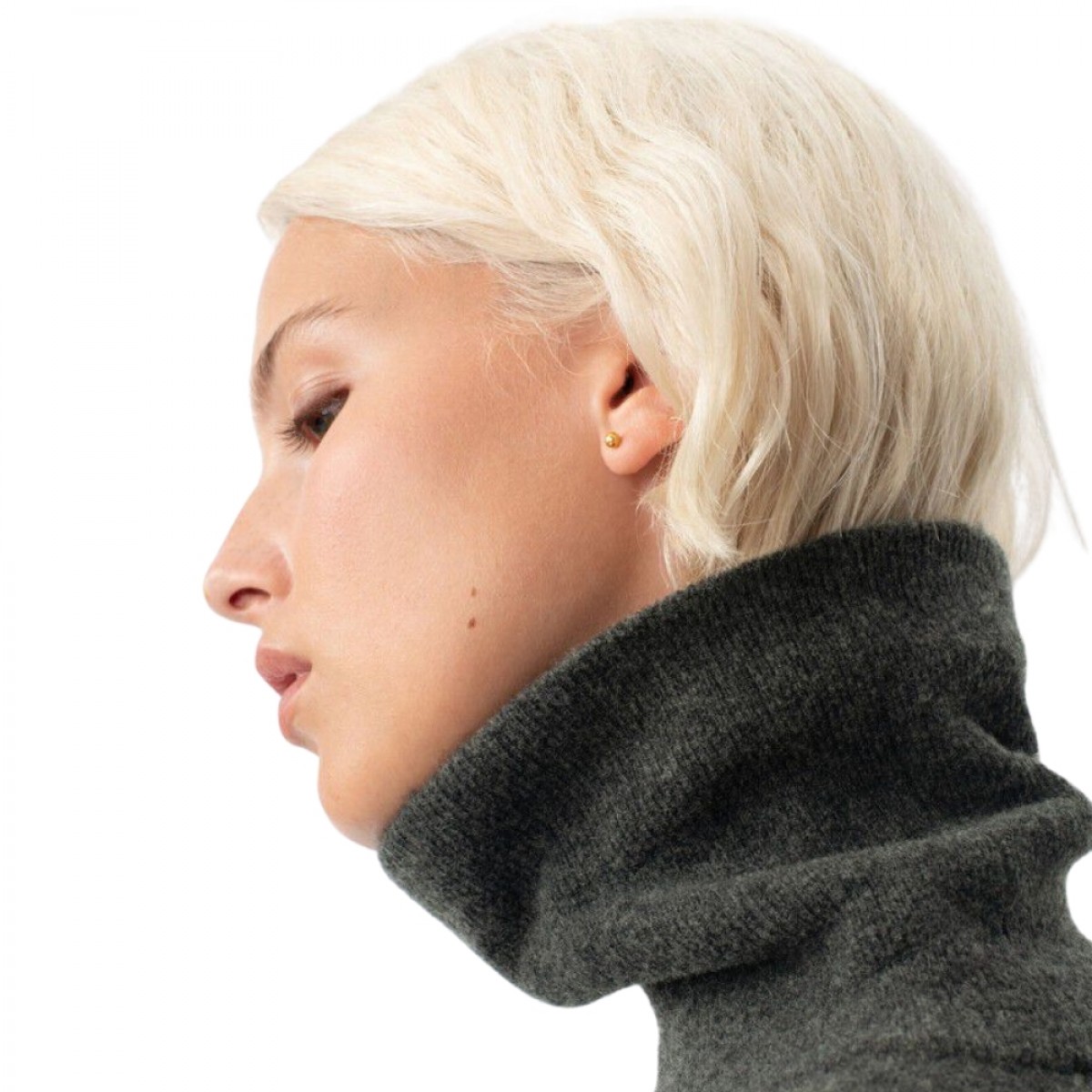 women's turtleneck raxow - charcoal melange - krave 