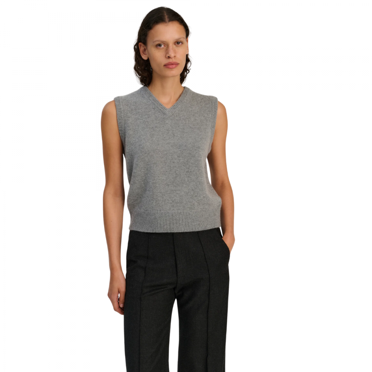 rhea vest - mid grey