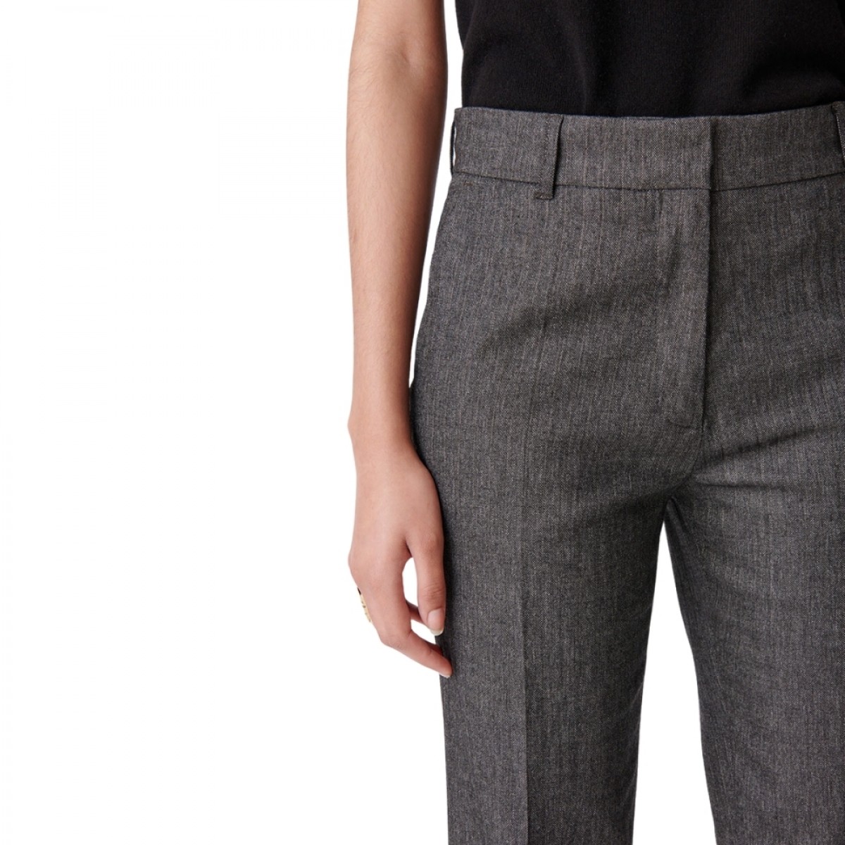 dandy pants - heather anthracite - linning