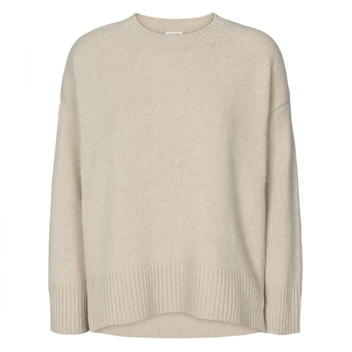 vigga lambswool jumper - island fossil - front