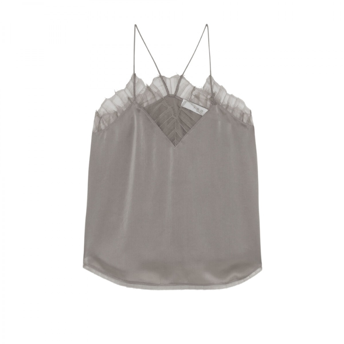 berwyn silk camisole - grey - front