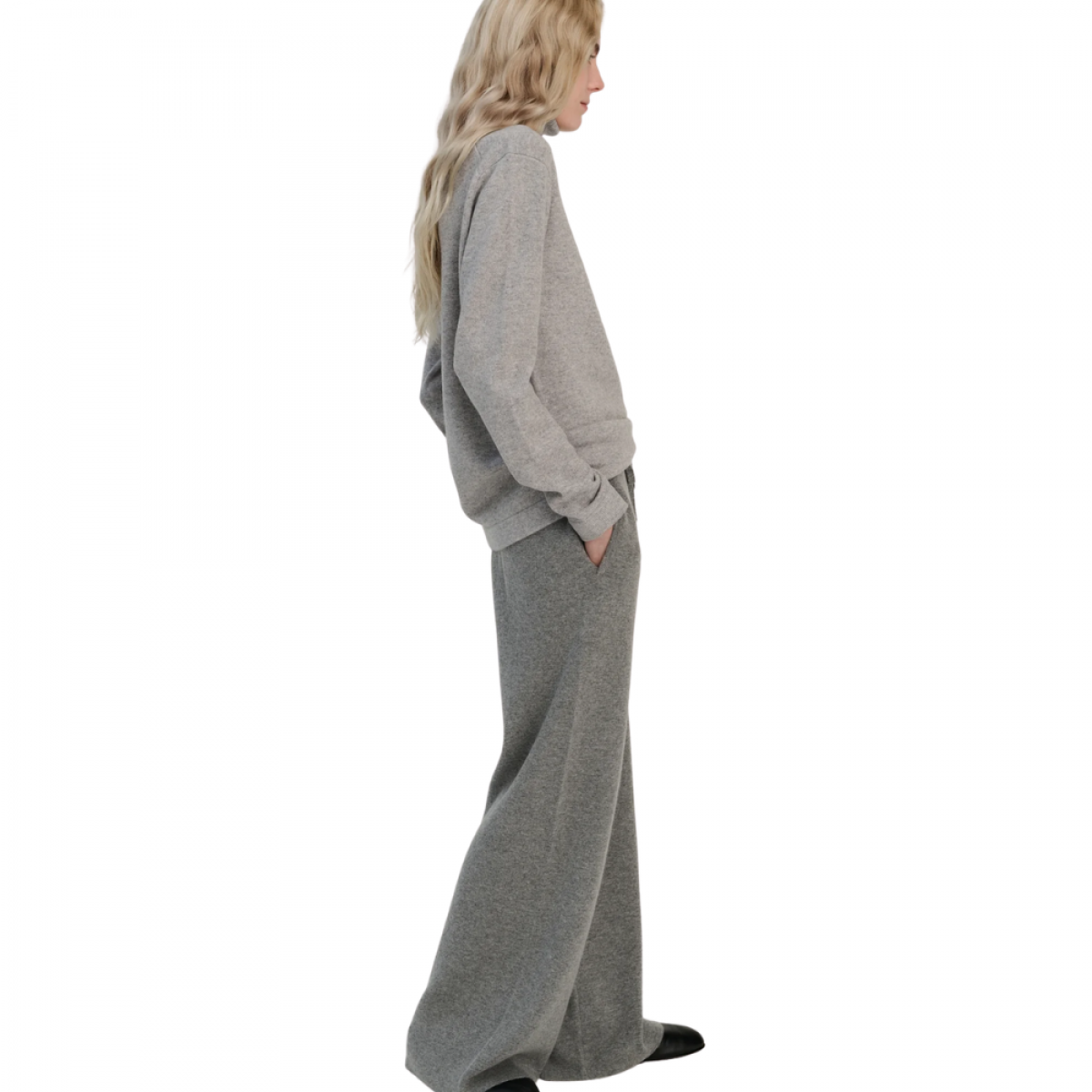 rhea drawstring pants - mid grey - fra siden 