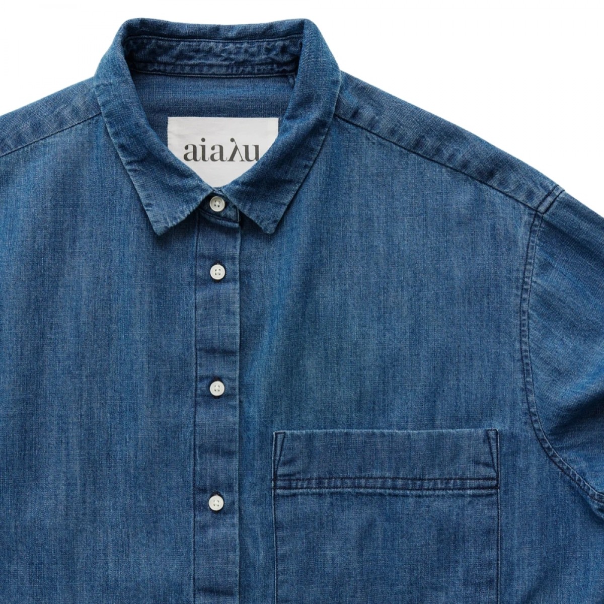 lynette shirt denim - iceberg - lomme