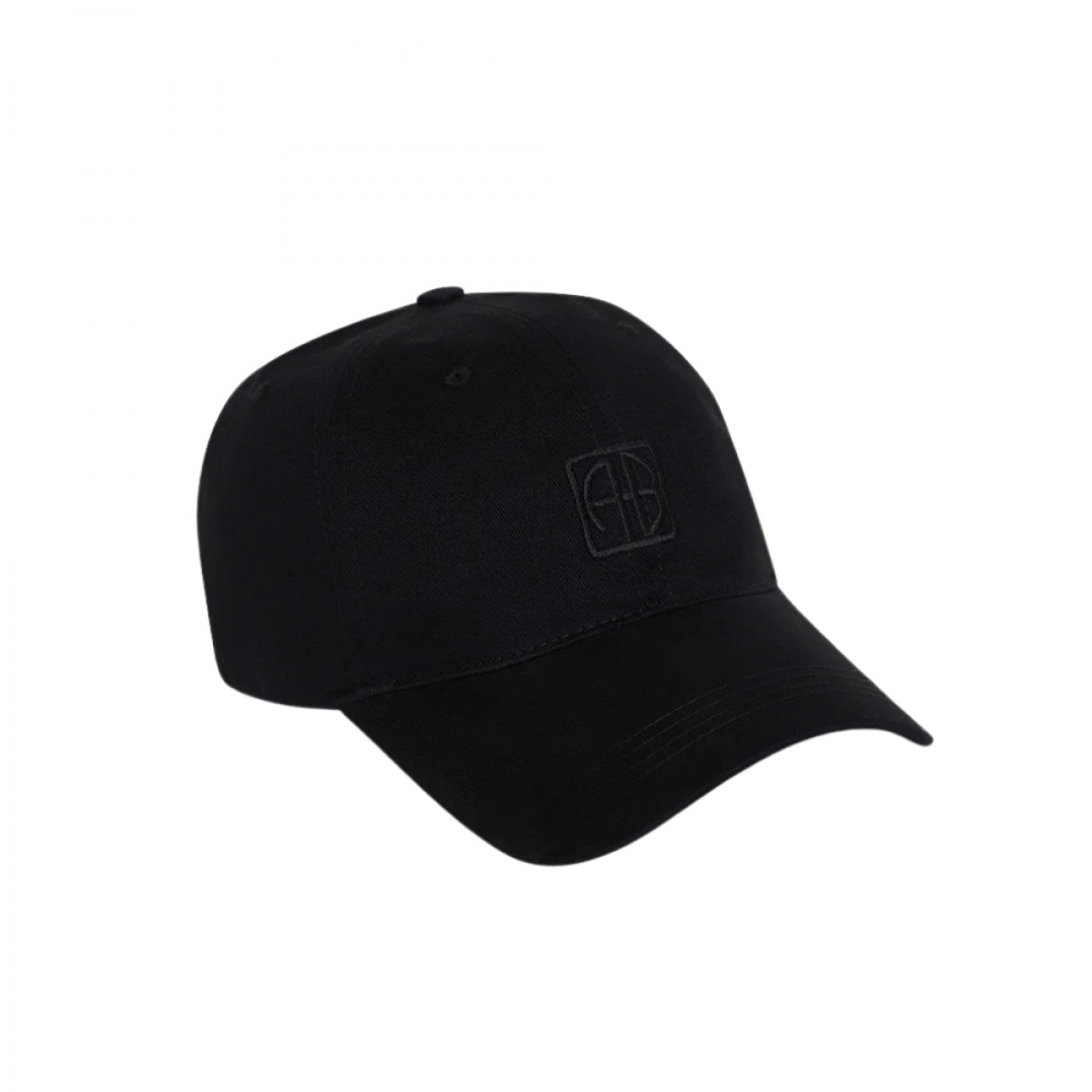 anine bing jeremy baseball cap framed monogram - black - fra siden 