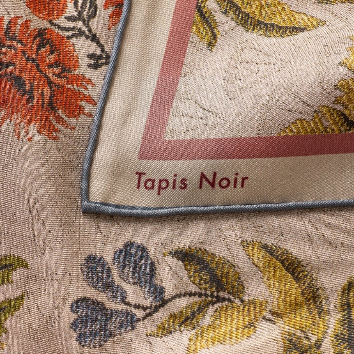 small classical peach flower scarf - peach - logo