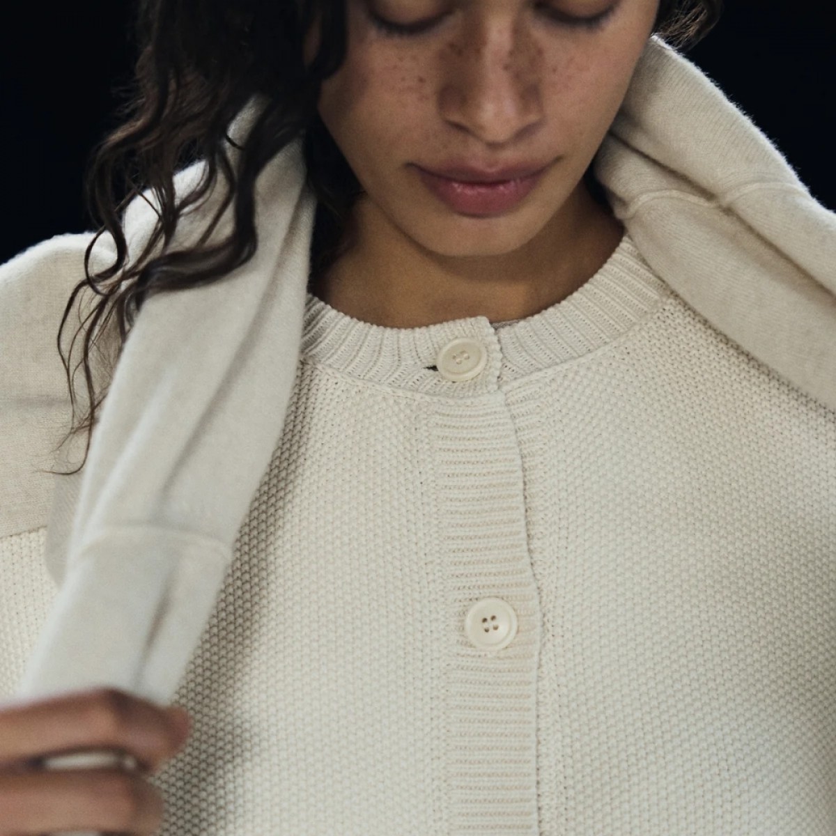 coby cardigan - pure ecru - look