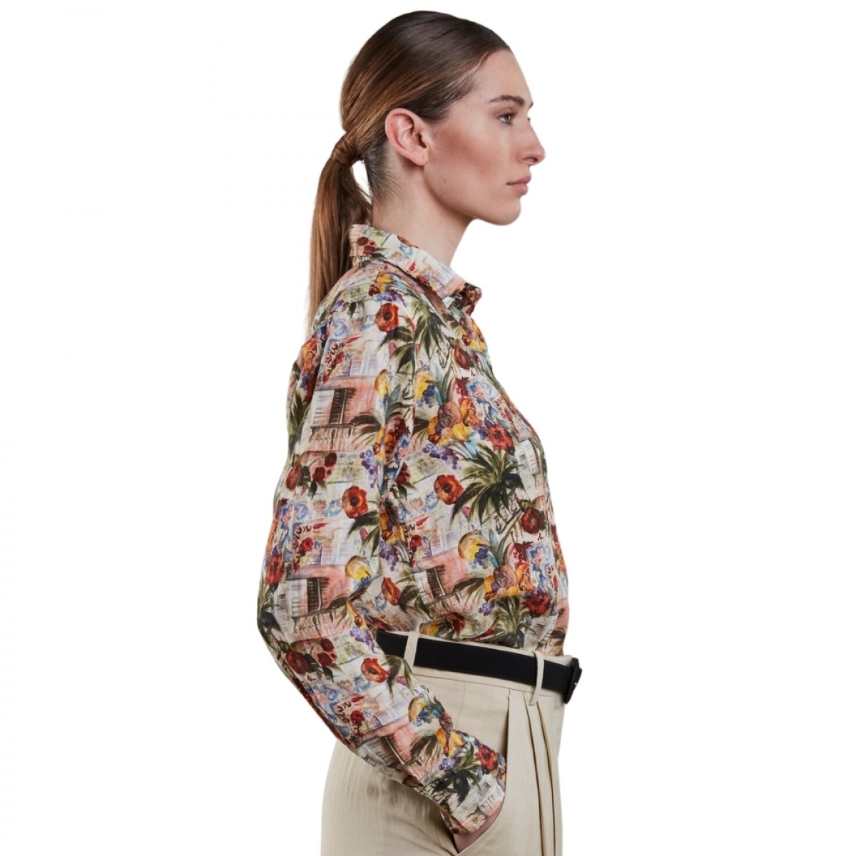 siri shirt - pink pattern - fra siden 